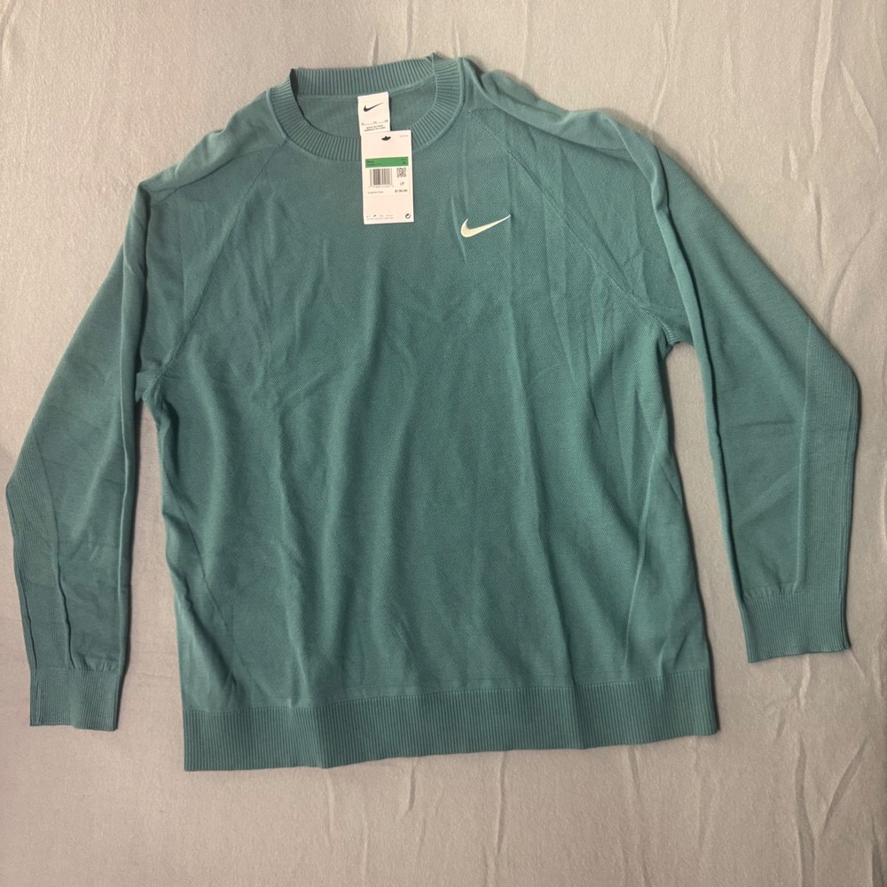 Nike‎ Golf Mens Crewneck Sweater Teal Green XL FQ8832-379 NWT